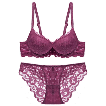 Plum Lace Lingerie Set