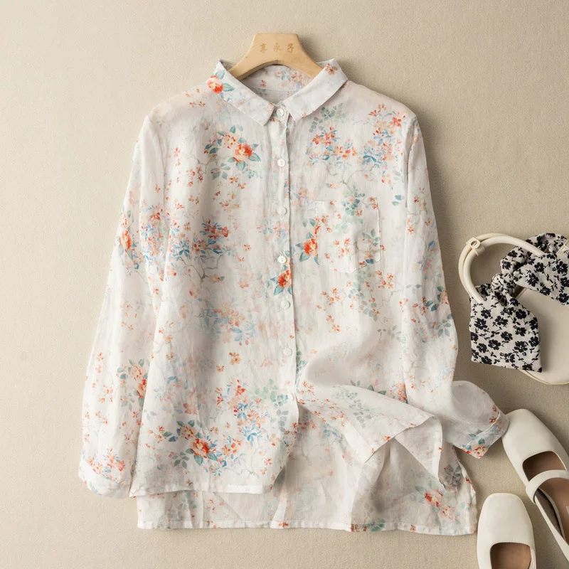 Blossom Whisper Linen Shirt