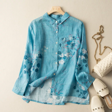 Azure Flora Charm Shirt